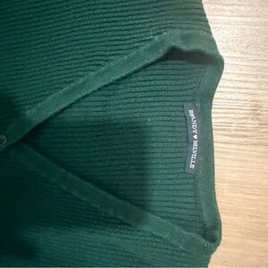 Bandy Neville Green Ribbed Cardigan